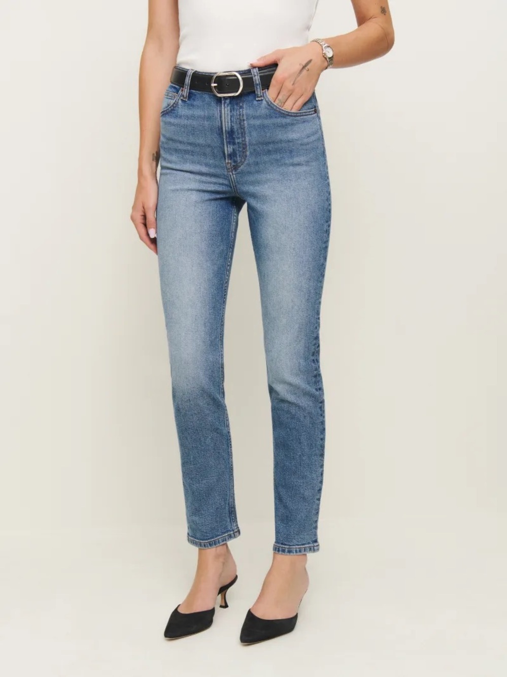 Reformation Ezra stretch high rise straight jean size 29
